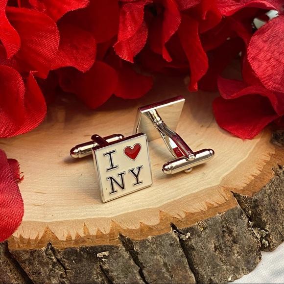 ‘I ❤️ NY’ I Love New York Square Cufflinks - Picture 12 of 16